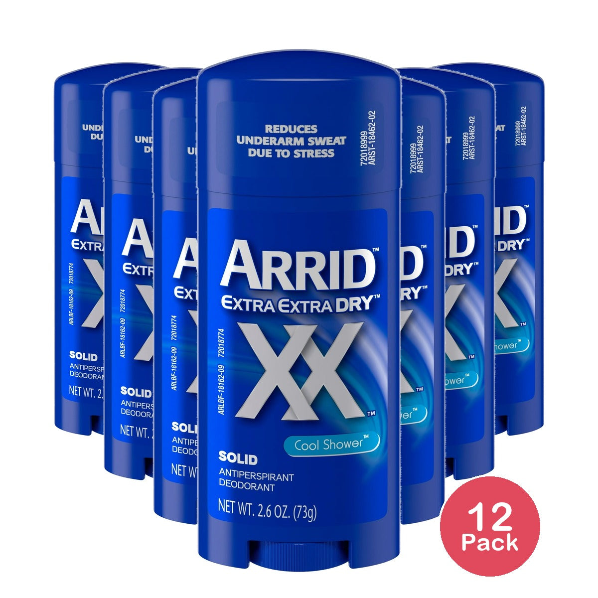 Arrid XX Extra Extra Dry Maximum Strength Antiperspirant/Deodorant Solid, Cool's 2.6 oz (Pack of 12)