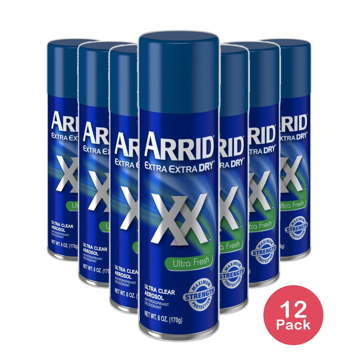 Arrid Xx Extra Extra Dry Ultra Fresh Aerosol Antiperspirant And Deodorant Spray 6Oz (Pack of 12)