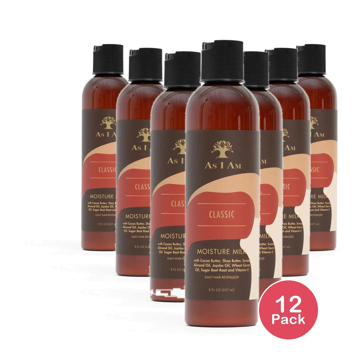 As I Am Classic Coconut Moisture Milk Daily Hair Revitalizer Lotion 8 oz 8 Fl. Oz (Pack of 12)