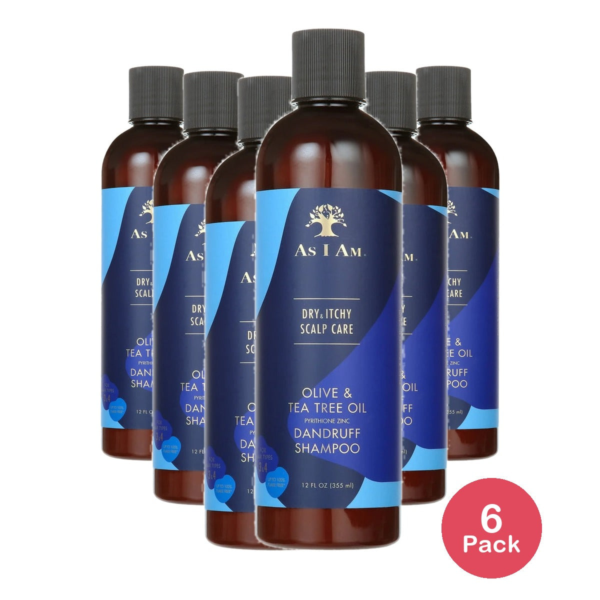As I Am Dry & Itchy Scalp Care Olive & Tea Tree Oil Shampoo 12 oz. Dry Hair 12 Oz (Pack of 6)
