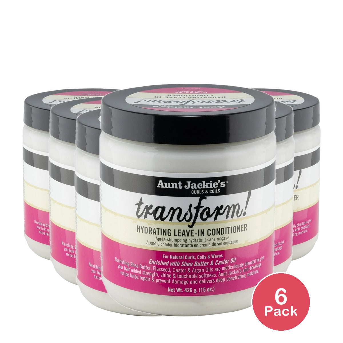 Aunt Jackie's - Transform! Hydrating Leave-In Conditioner 15 Oz (Pack of 6)