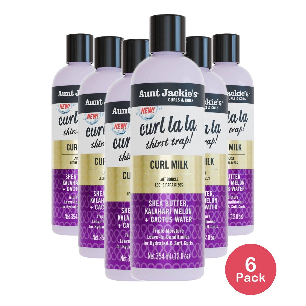 Aunt Jackie's Curls & Coils Curl La La Curl Milk 12 Oz (Pack of 6)