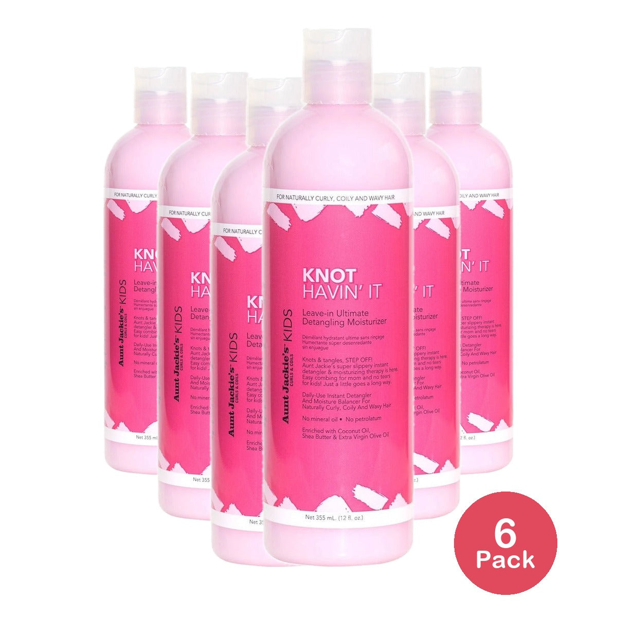 Aunt Jackie's Girls Knot Havin' It Leave-In Detangler 12 Oz (Pack of 6)