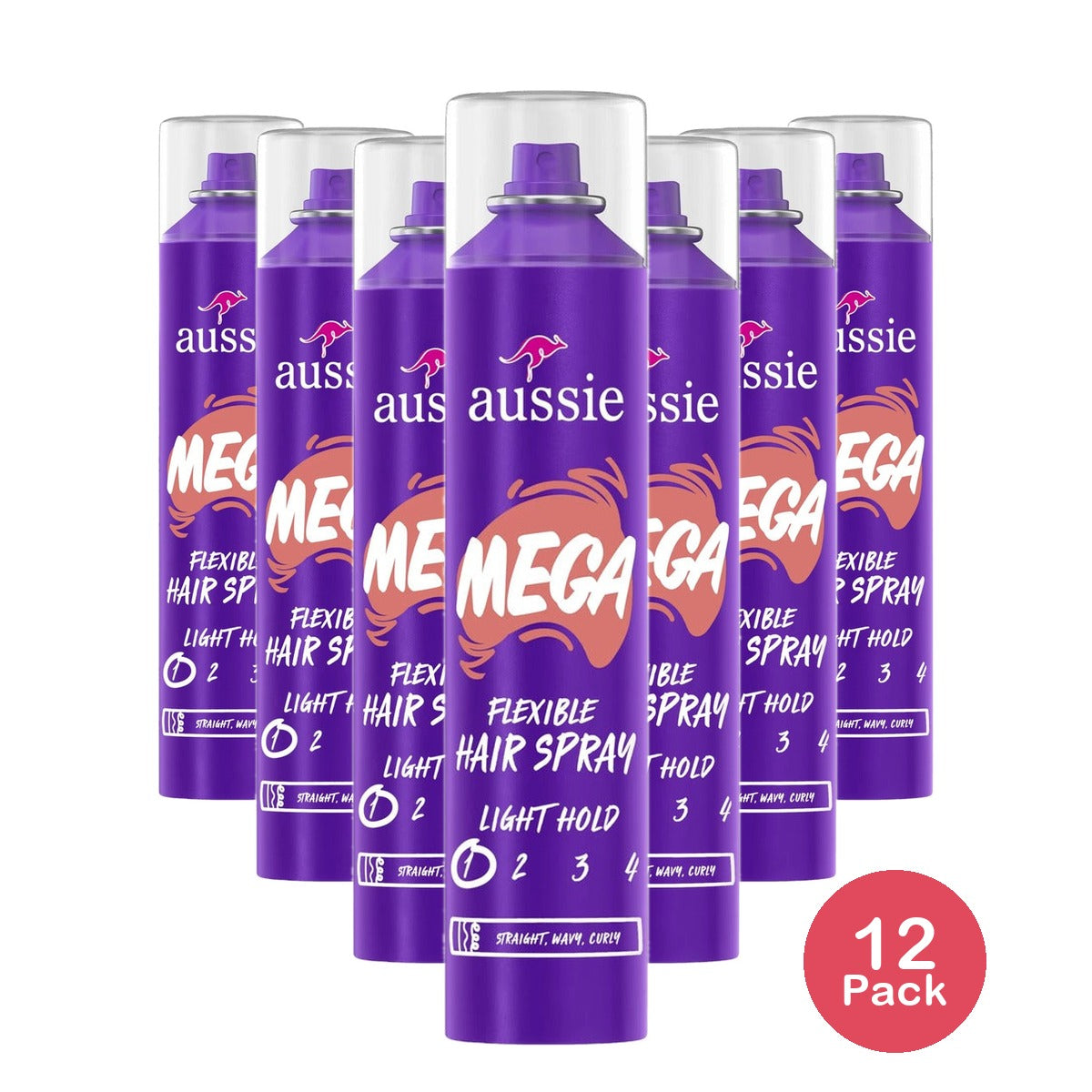 Aussie Mega Flex Hair Spray 10 Oz (Pack of 12)