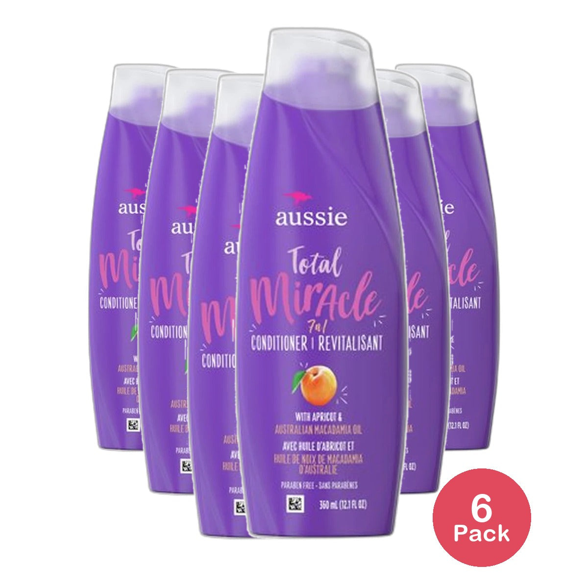 Aussie Total Miracle Collection 7N1 Hair Conditioner 12.10Oz (Pack of 6)
