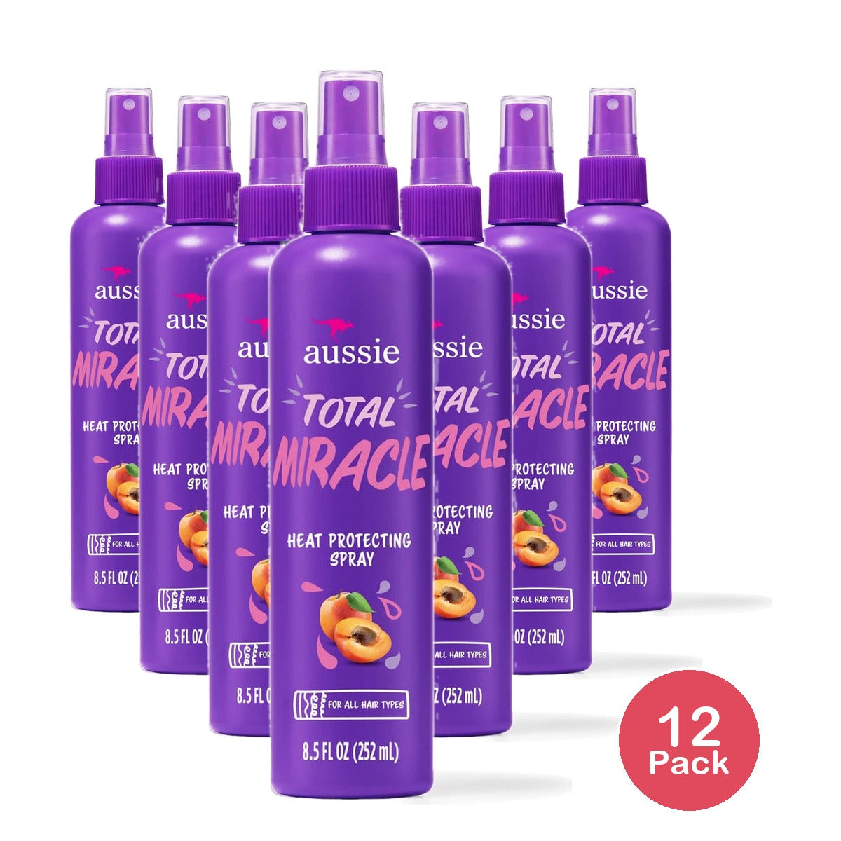 Aussie Total Miracle Heat Protecting Spray 8.5 Oz (Pack of 12)