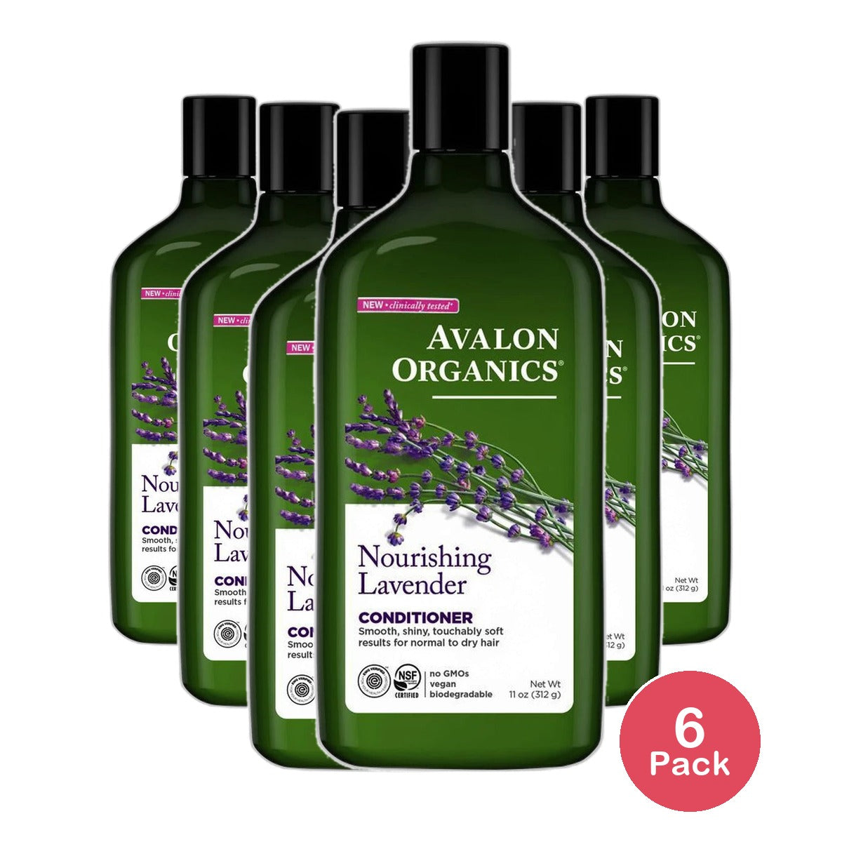 Avalon Organics Nourishing Lavender Hair Conditioner 11Oz (Pack of 6)