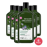 Avalon Organics Shampoo Volumizing Rosemary 11Oz (Pack of 6)