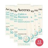Aveeno Calm + Restore Daily Moisturizer SPF 30 1.7 Oz (Pack of 12)