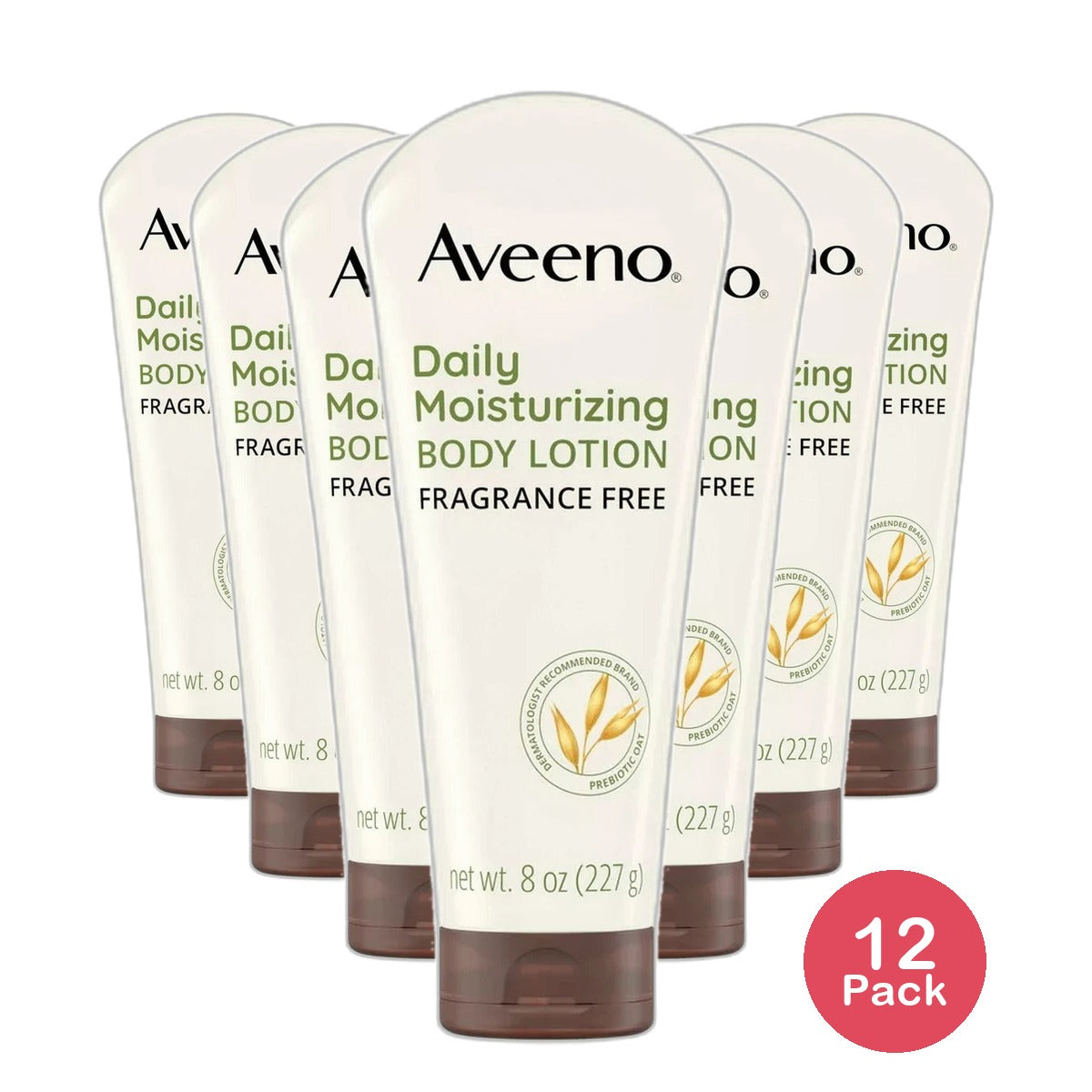 Aveeno Daily Moisturizing Lotion Fragrance Free 8Oz (Pack of 12)