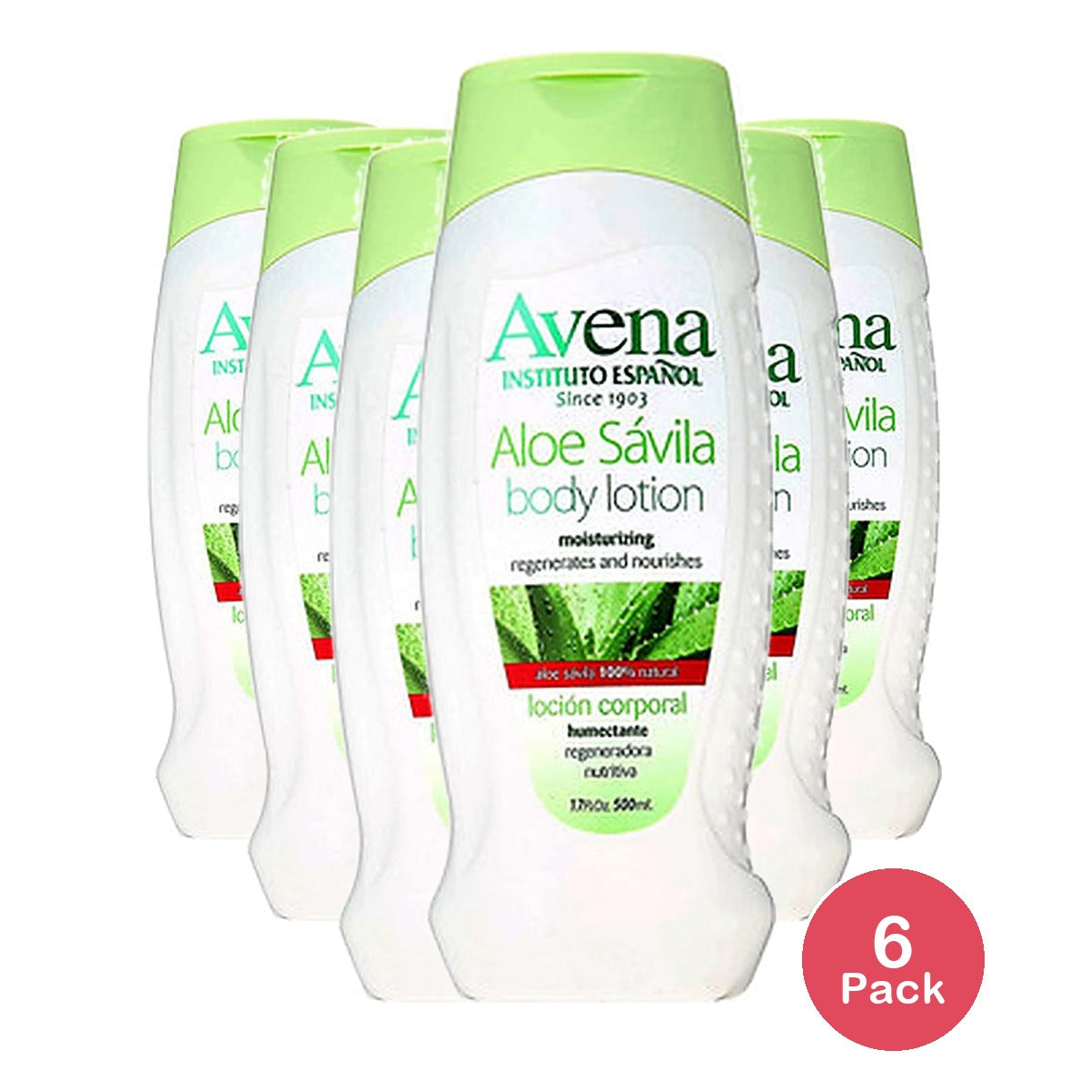 Avena Instituto Espanol Aloe Vera Body Lotion 17 Oz (Pack of 6)