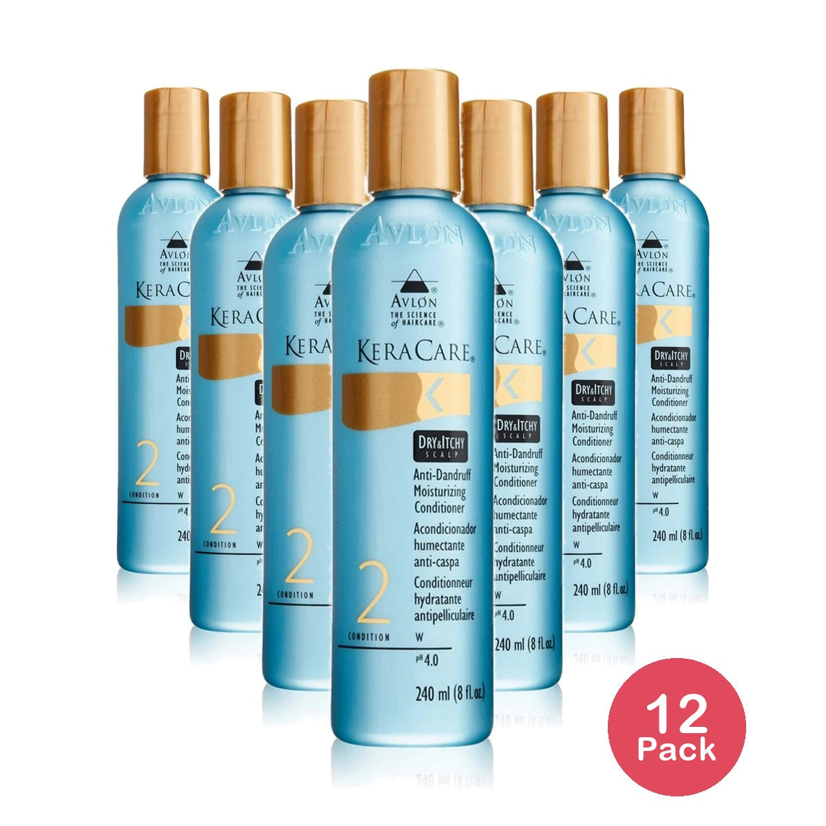 Avlon Kera Care Dry & Itchy Scalp Anti-Dandruff Moisturizing Conditioner 8 oz 8 Fl. Oz (Pack of 12)