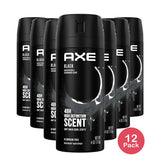 Axe Black Deodorant Body Spray for Men 4Oz (Pack of 12)