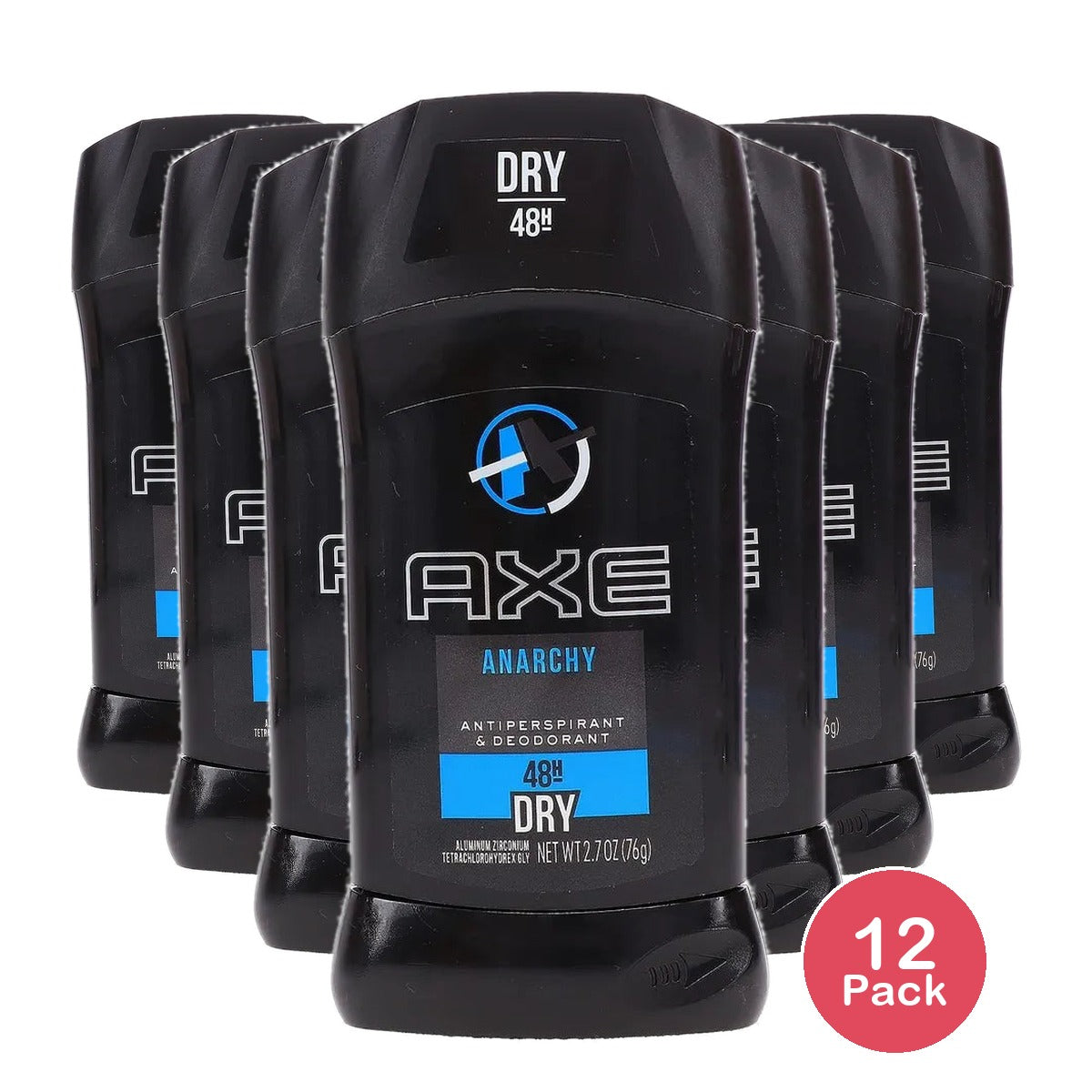 Axe Dry Antiperspirant And Deodorant Invisible Solid Anarchy 2.7Oz (Pack of 12)