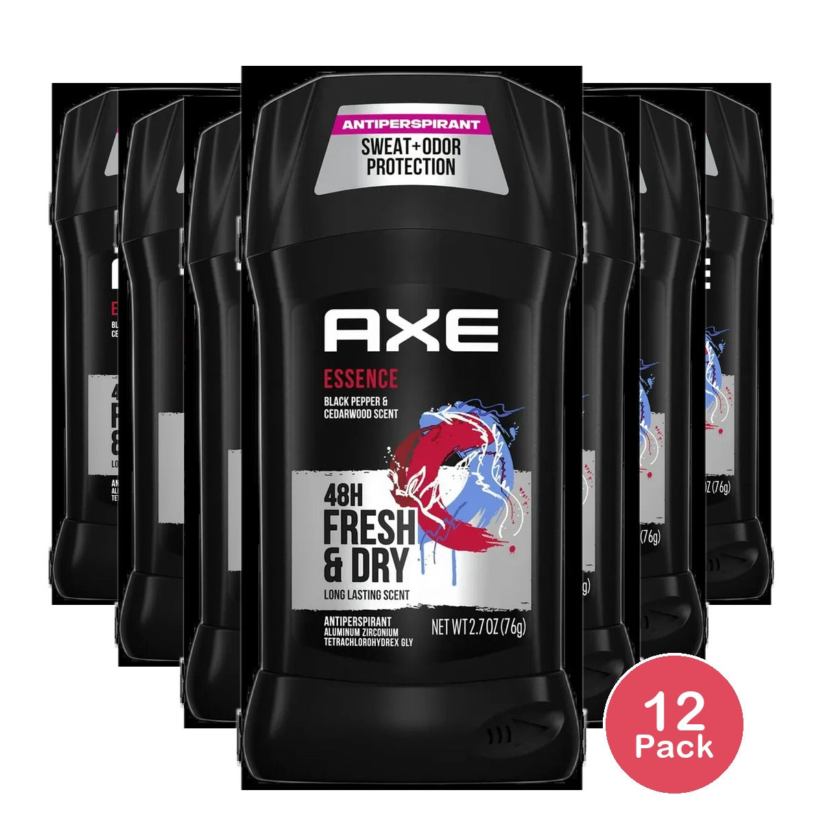Axe Dry Gel Anti-Perspirant And Deodorant Invisible Solid Essence2.7Oz (Pack of 12)