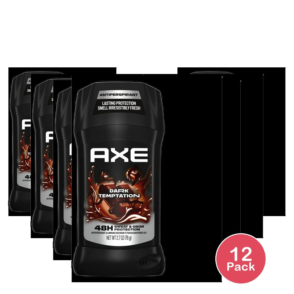 Axe Dry Invisible Solid Anti-Perspirant Deodorant Stick Dark Temptation2.7Oz (Pack of 12)