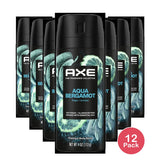 Axe Fine Fragrance Collection Premium Deodorant Body Spray for Men Aqua Bergamot 4 oz (Pack of 12)