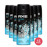 Axe Light Scents Cool Ocean Deodorant Body Spray for Men 4Oz (Pack of 12)
