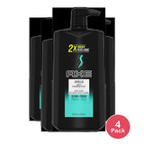 Axe Men Body Wash Apollo Sage and Cedarwood 32Oz (Pack of 4)
