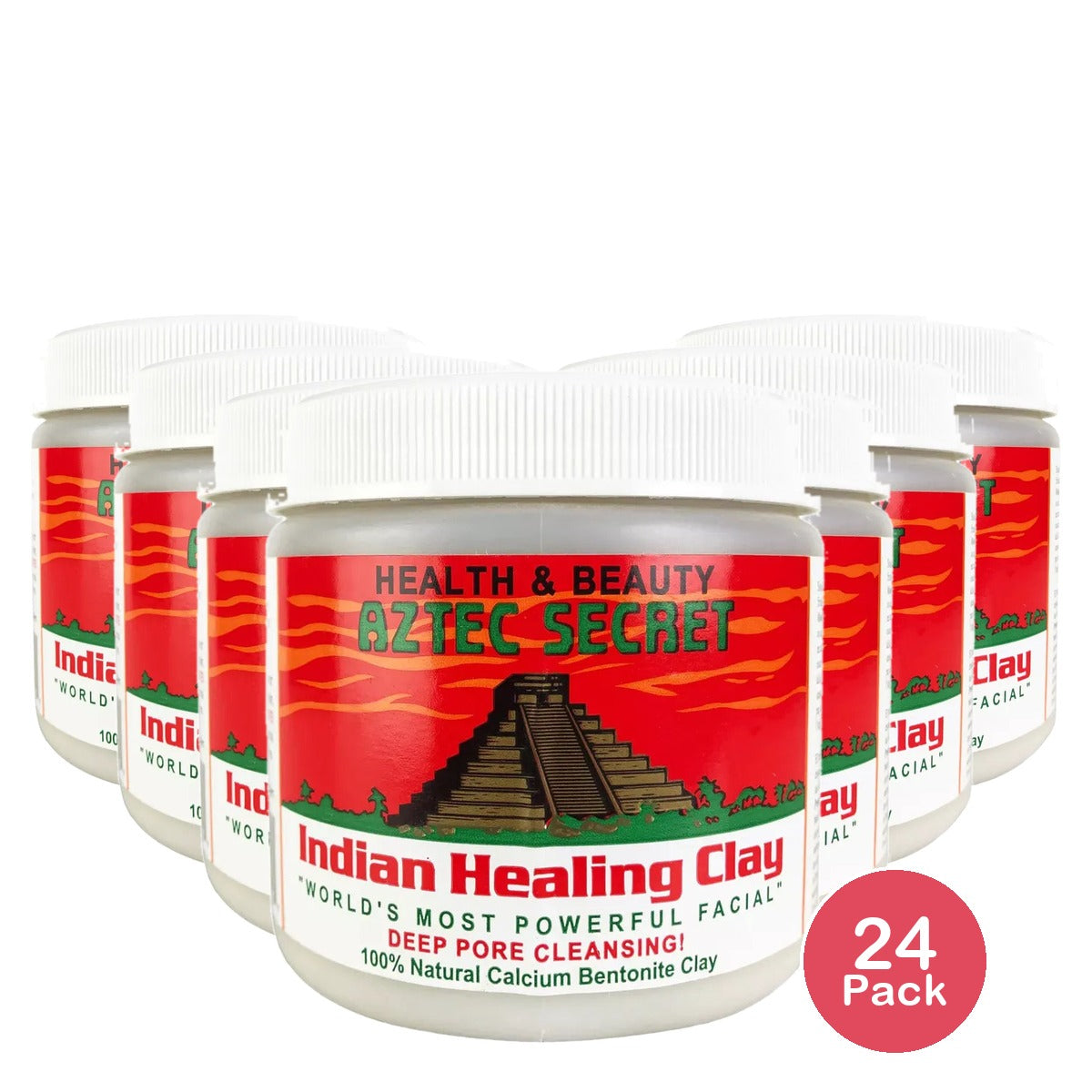 Aztec Secret Indian Healing Clay Deep Pore Cleansing 1 Lb 18.72Oz(Pack of 24)