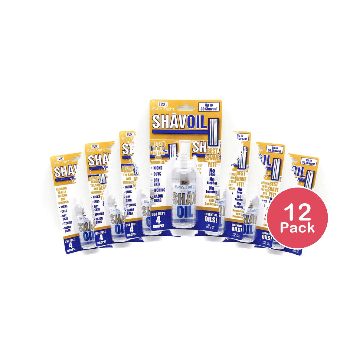 B & C Skin Tight Shav Oil 1 oz 1 fl oz (Pack of 12)