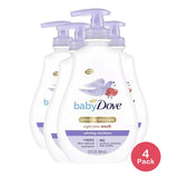 Baby Dove Sensitive Skin Care Nighttime Calming Moisture Liquid Body Wash 13Oz (Pack of 4)