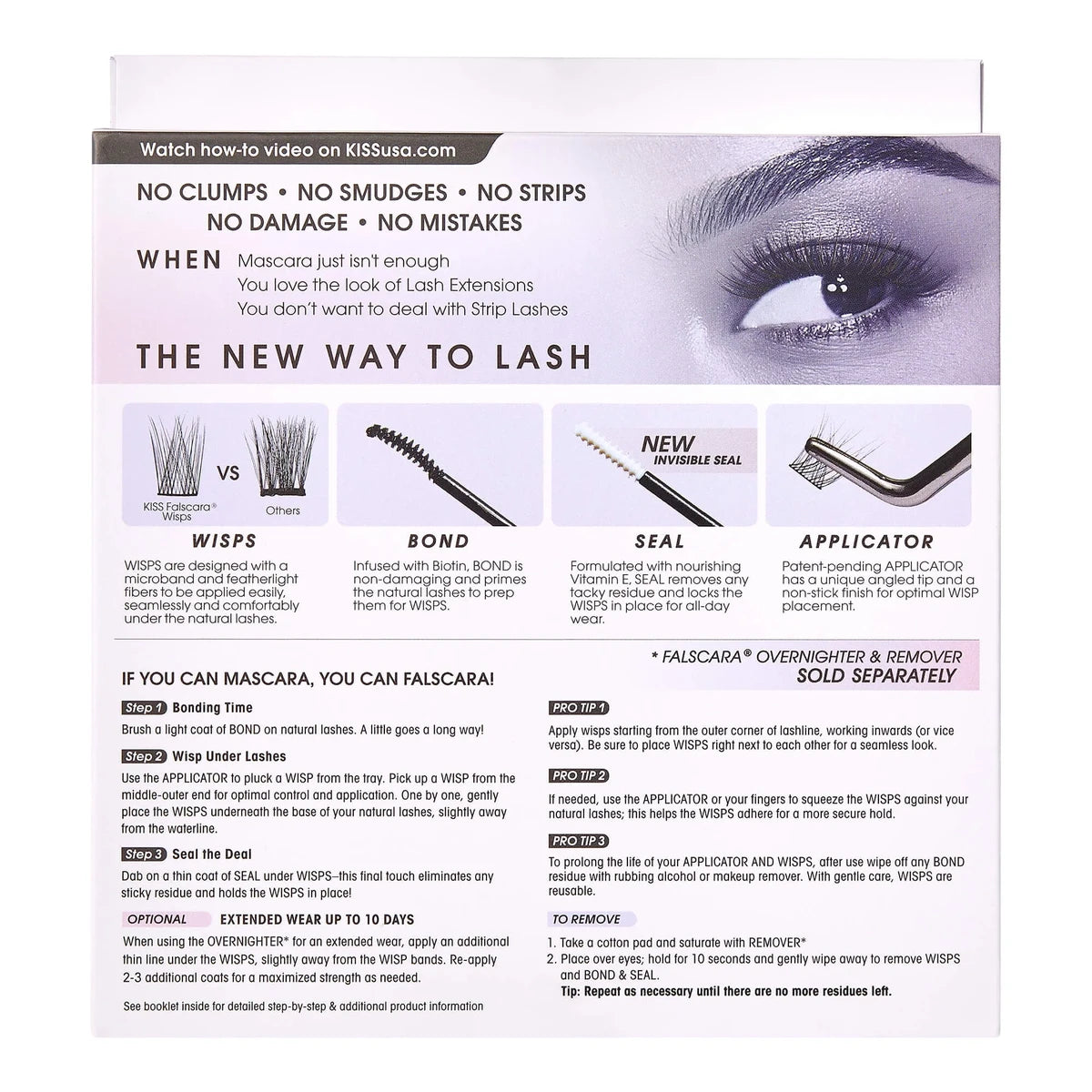 Kiss Falscara Eyelash Starter Kit 2.56oz (Pack of 36)