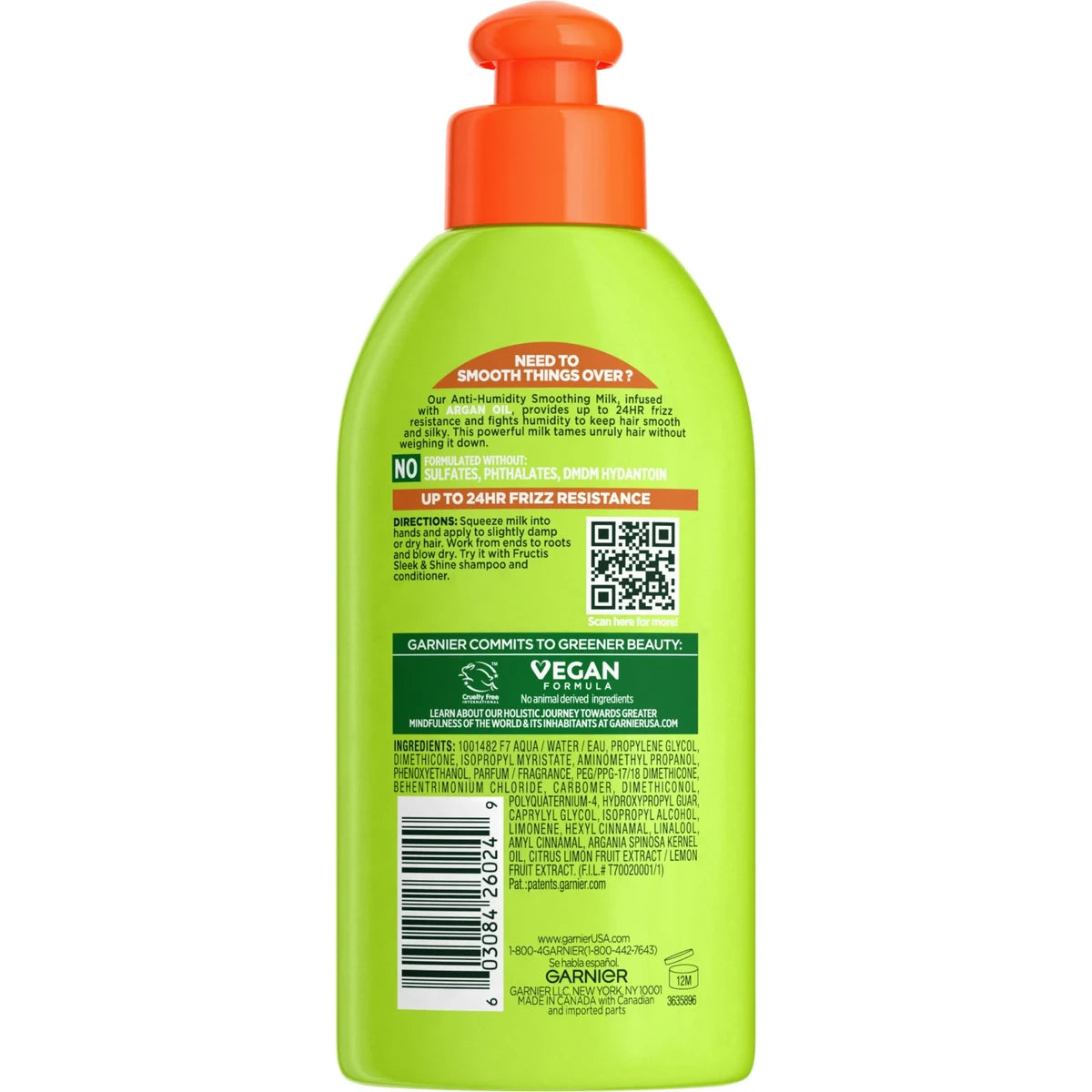 Garnier Fructis Style Smoothing Milk Strong 5.1Oz (Pack of 6)