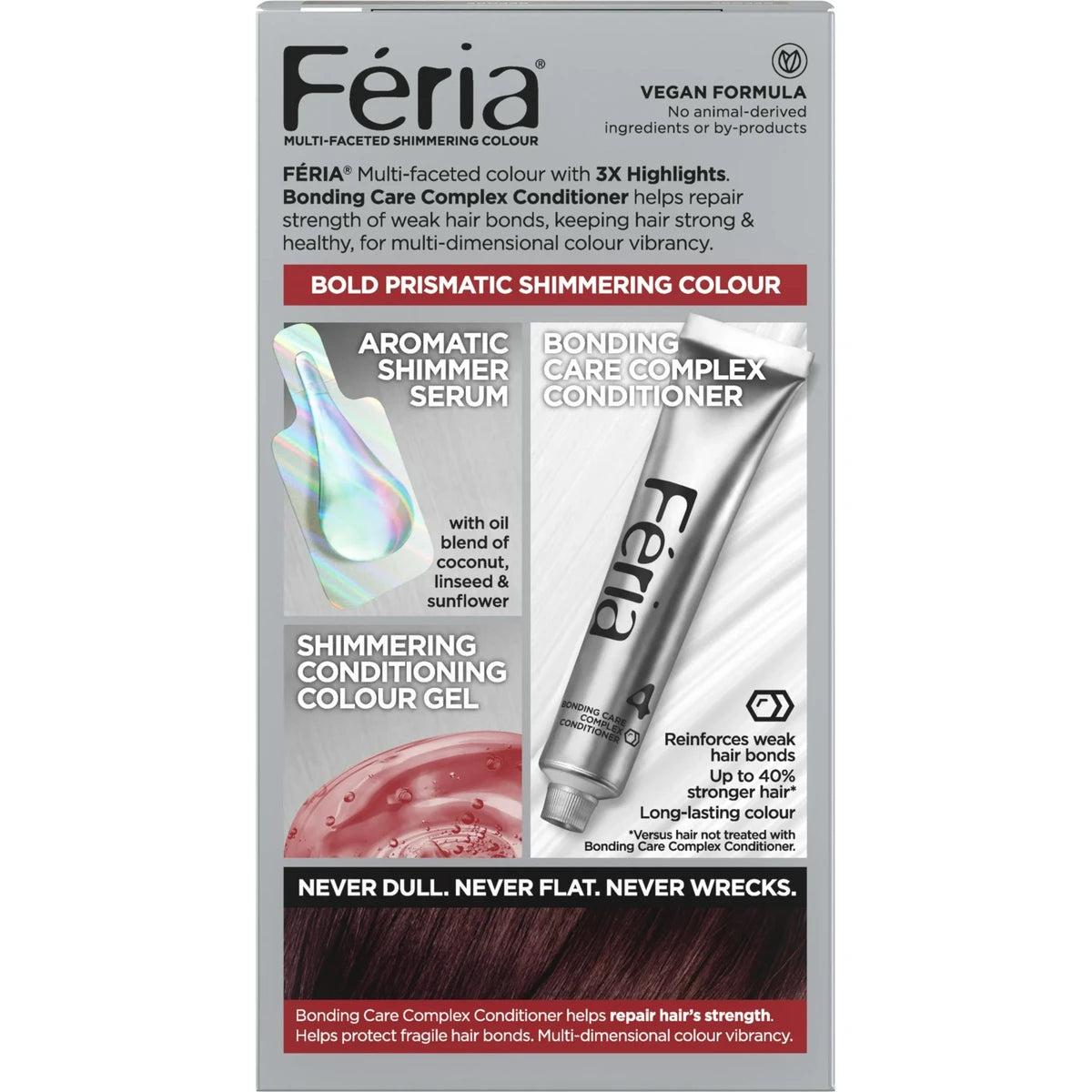 Loreal Feria Multi Faceted Shimmering Hair Color 36 Chocolate Cherry 71249230015 (Deep Burgundy Brown)1 Ea (Pack of 12)