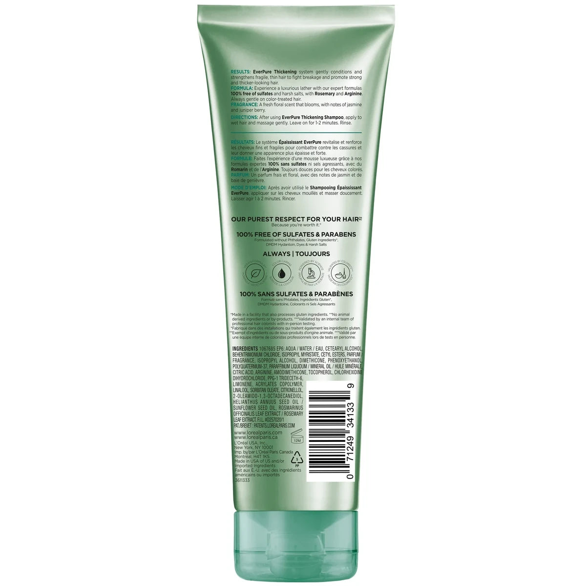 Loreal Paris Ever Strong Sulfate Free Thickening Hair Conditioner 8.5Oz (Pack of 6)