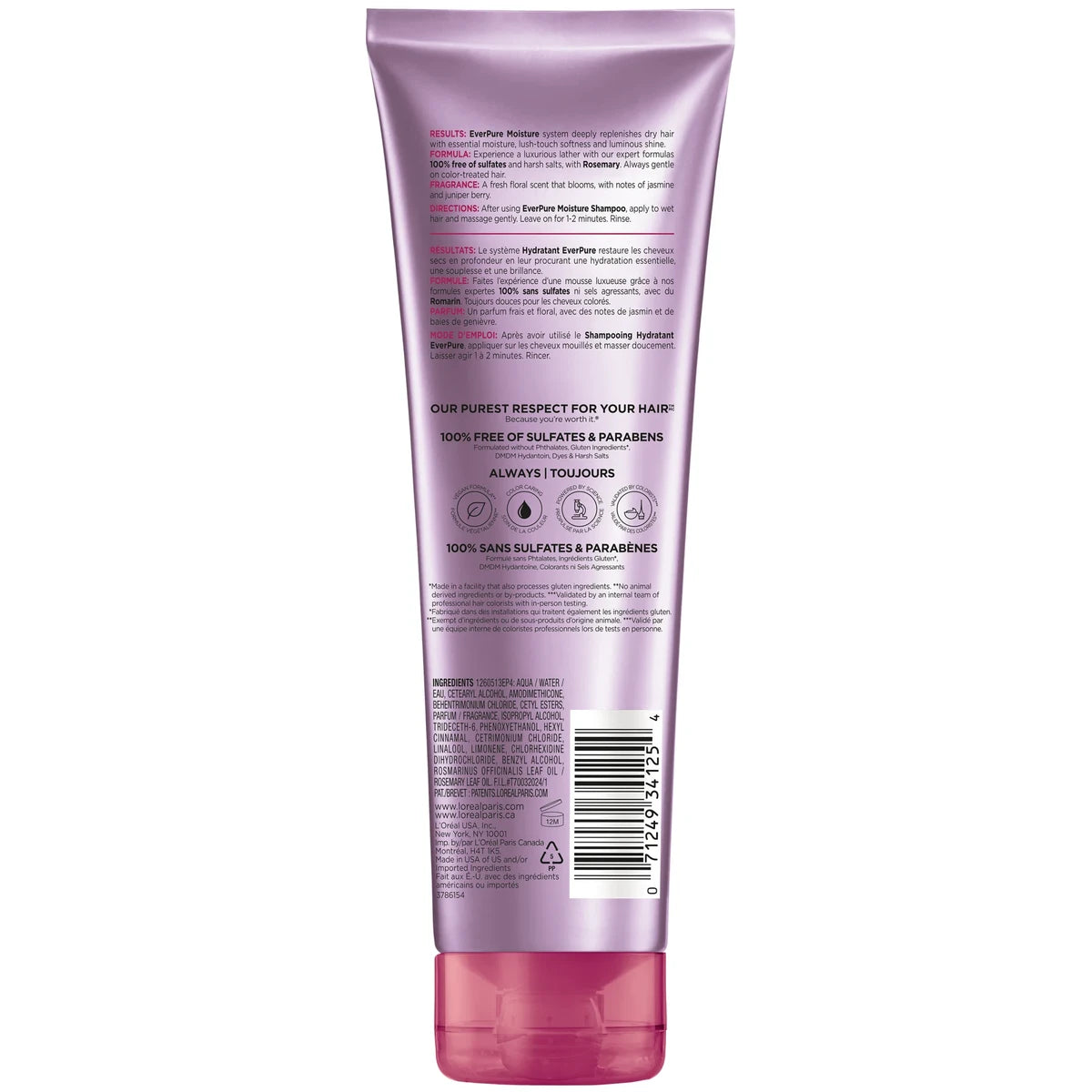 LOreal Paris EverPure Sulfate Free Moisture Conditioner Rosemary 8.5Oz (Pack of 6)