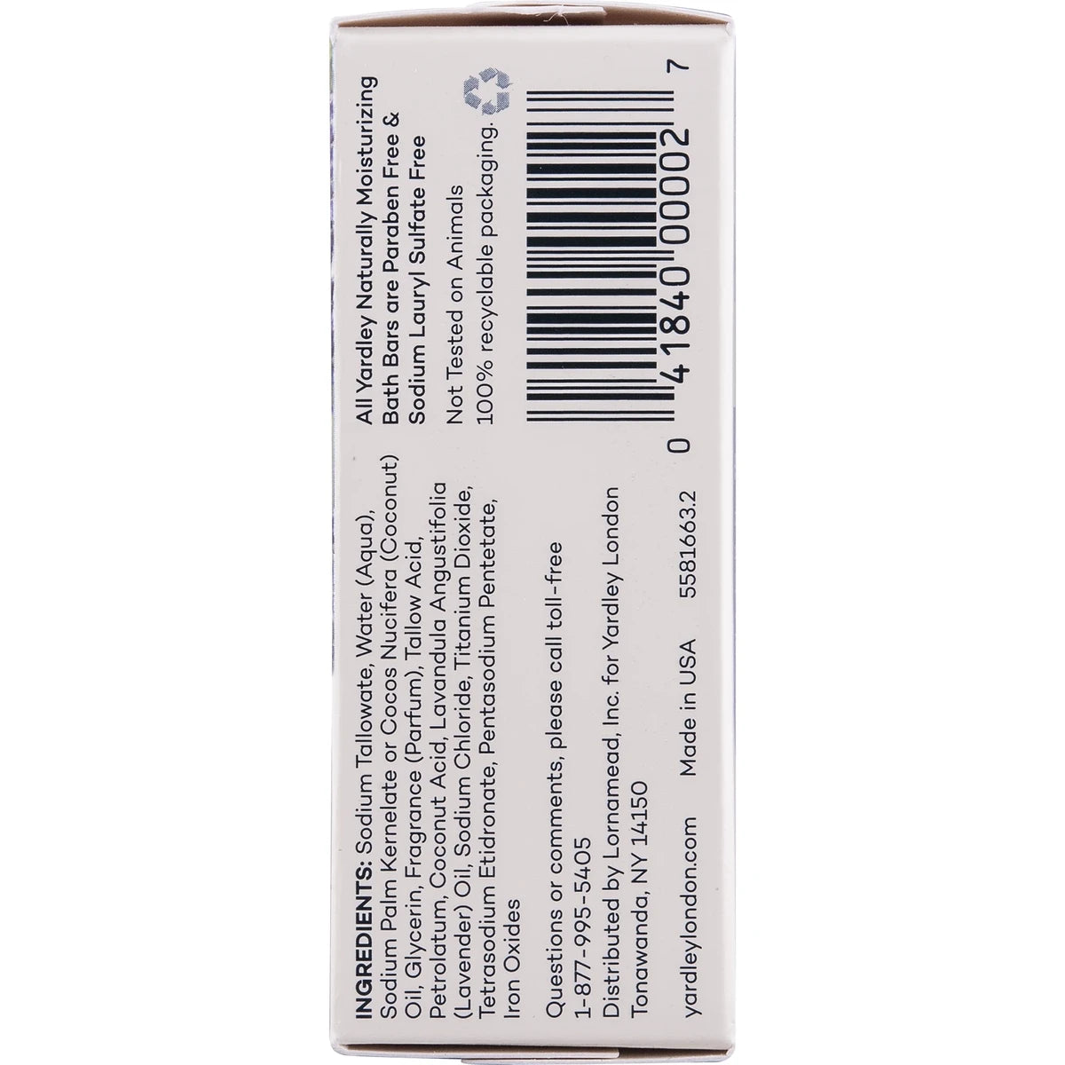 Yardley London Naturally Moisturizing Bar SoapEnglish Lavender 4.00Oz (Pack of 24)