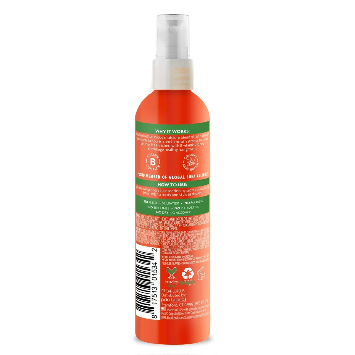 Cantu Shea Butter for Natural Hair Coil Calm Detangler Spray 8Oz (Pack of 12)