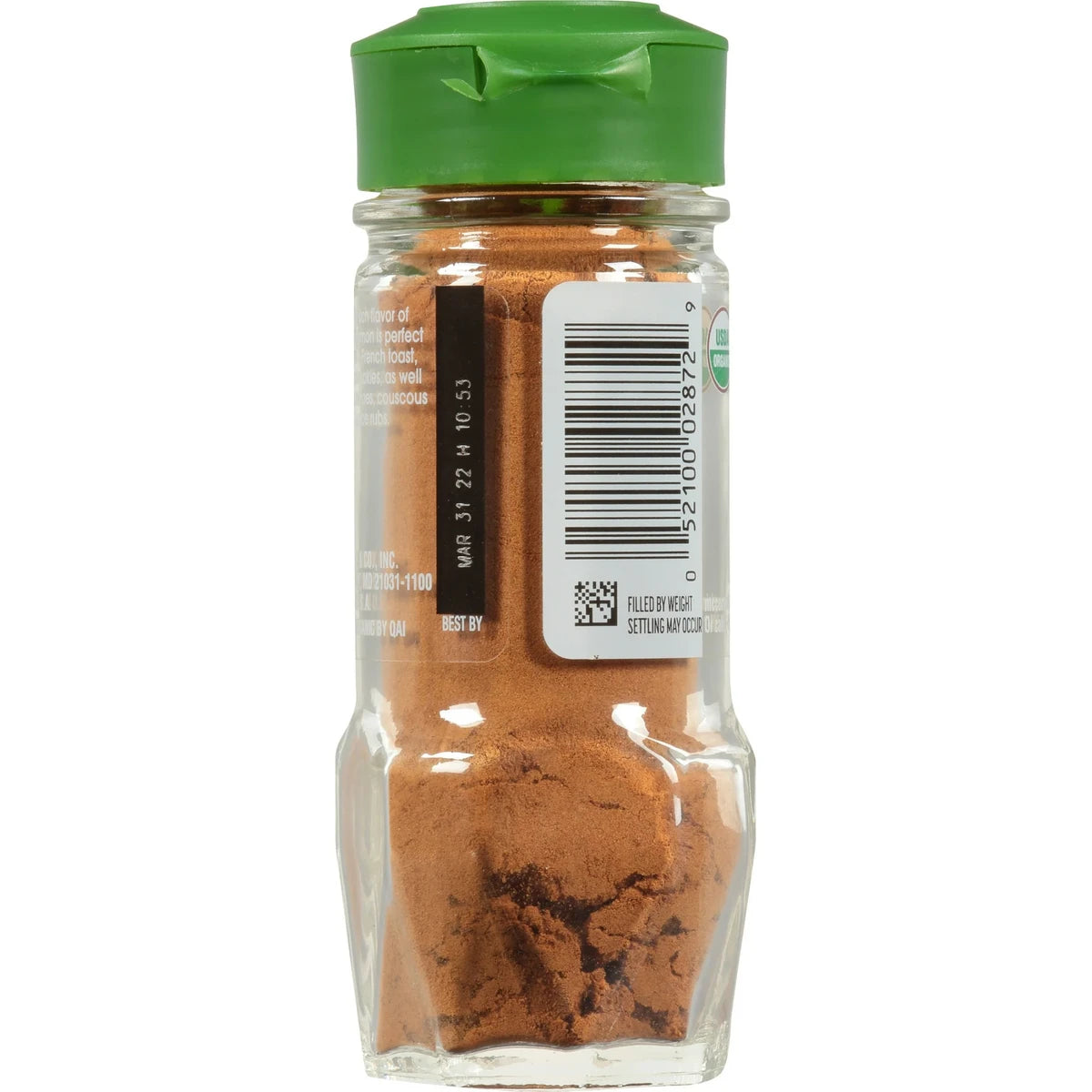 McCormick Gourmet Organic Ground Saigon Cinnamon 1.25Oz (Pack of 36)