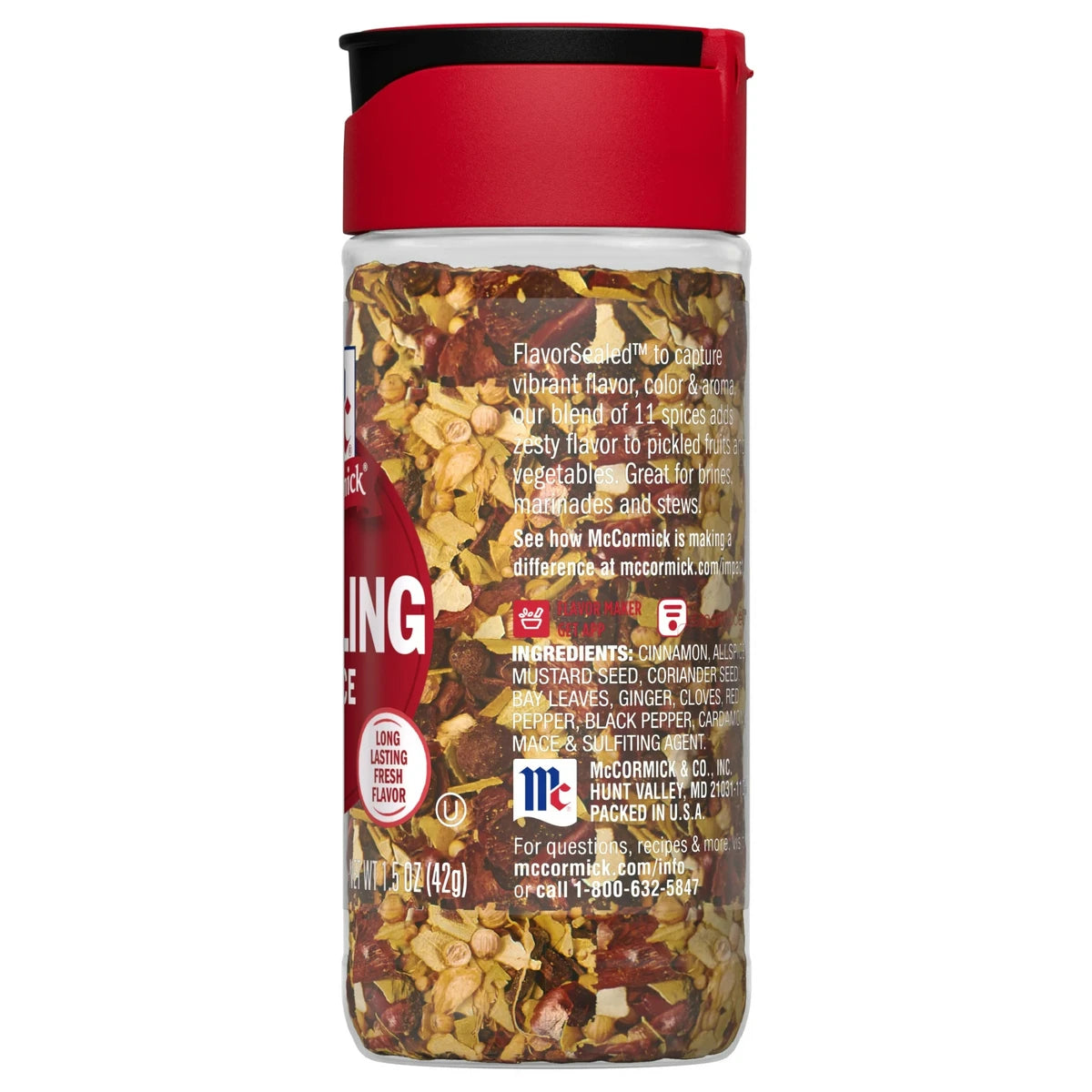 McCormick Pickling Spice Mixed 1.5Oz (Pack of 72)