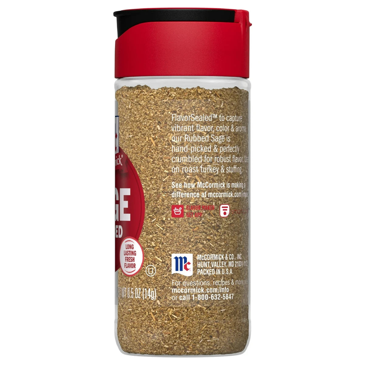 McCormick Rubbed Sage 0.5Oz (Pack of 72)