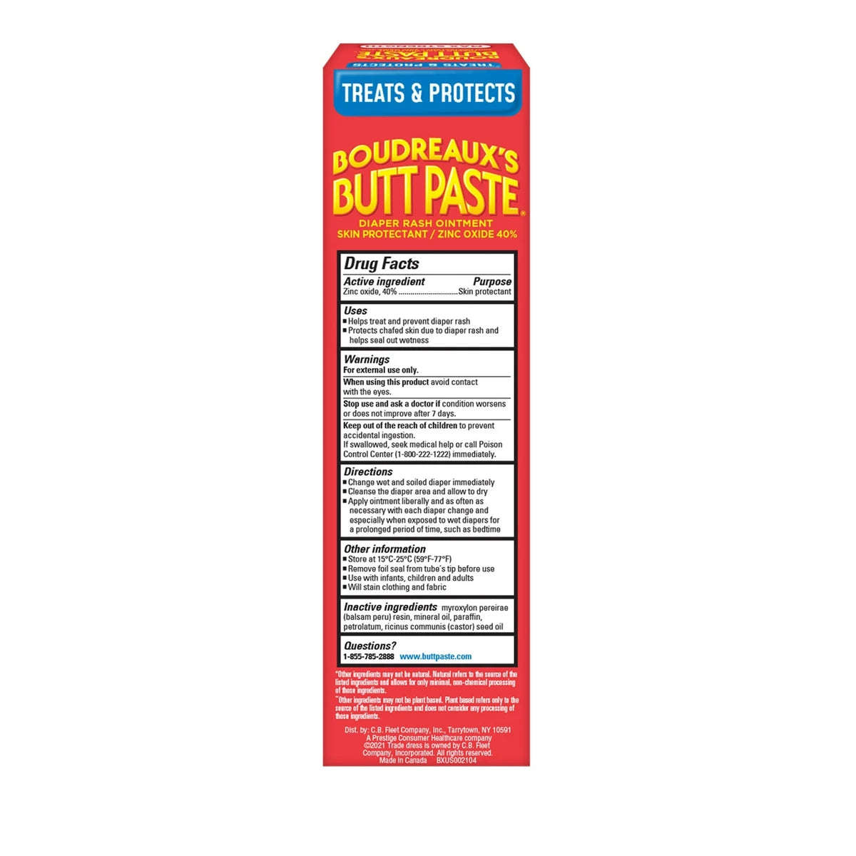 Boudreauxs Maximum Strength Butt Paste Diaper Rash Ointment4Oz (Pack of 24)