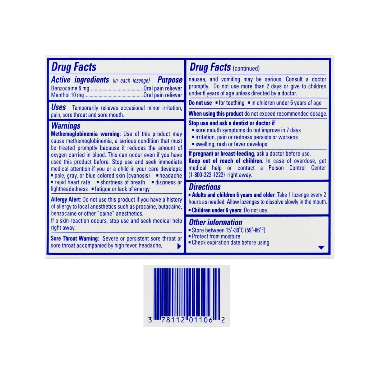 Chloraseptic Sore Throat Lozenges With Cherry Flavor18 Each 5.76oz (Pack of 36)