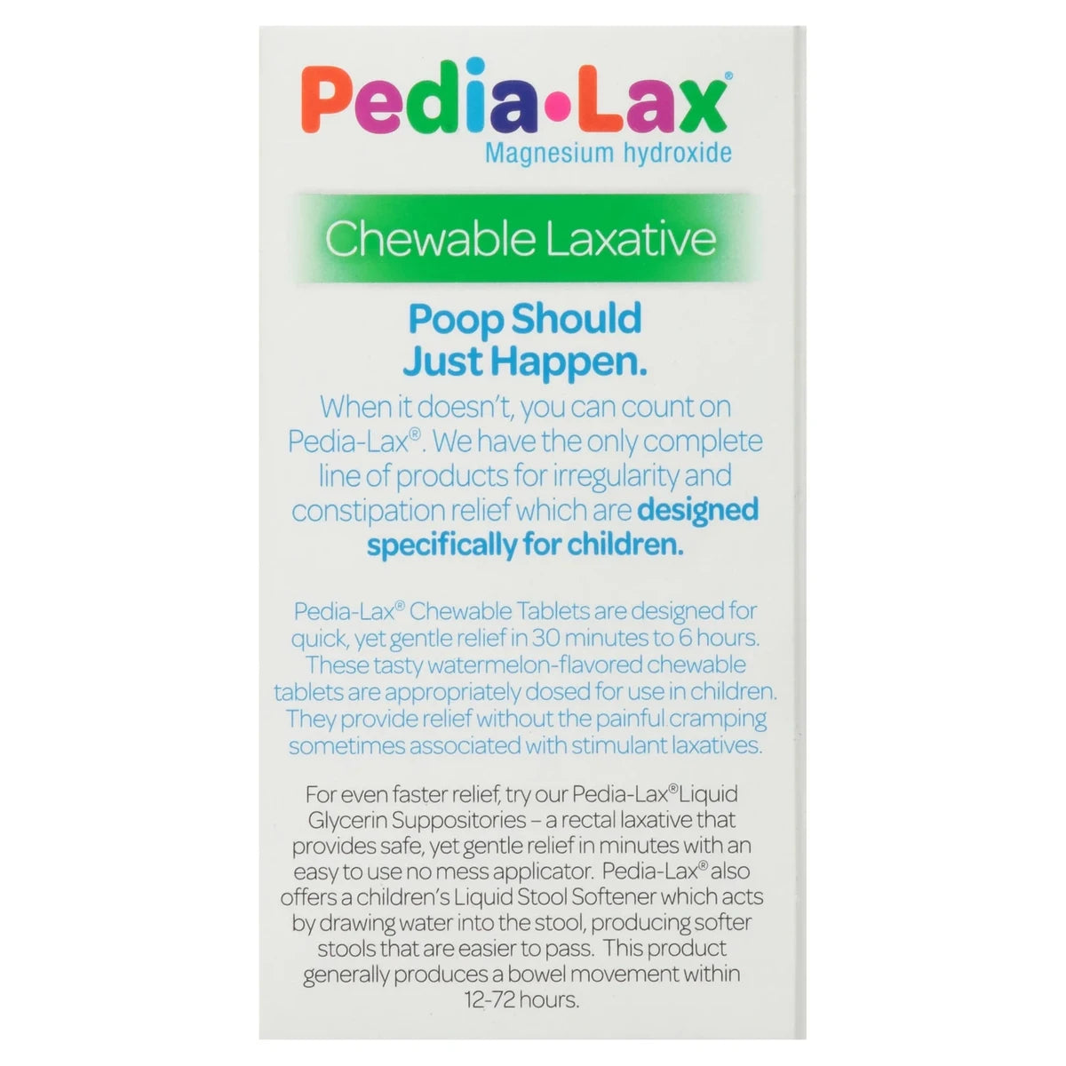 Fleet Pedia-Lax Saline Laxative Chewable Tablets Watermelon 2.08oz (Pack of 24)