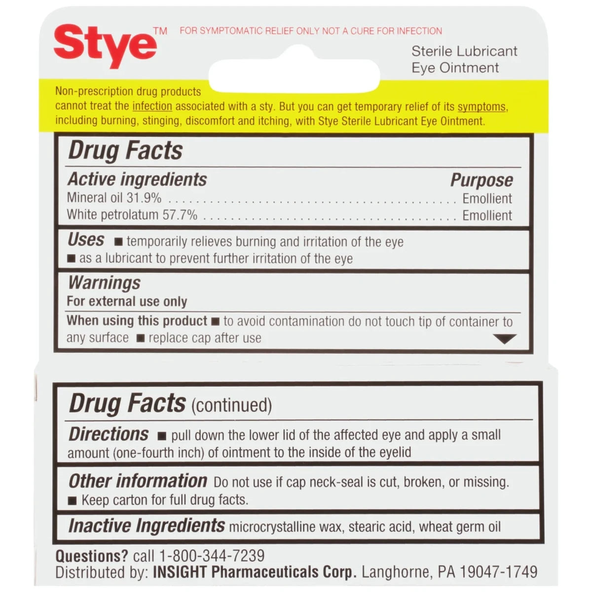 Stye Sterile Lubricant Eye Ointment 0.125Oz (Pack Of 24)