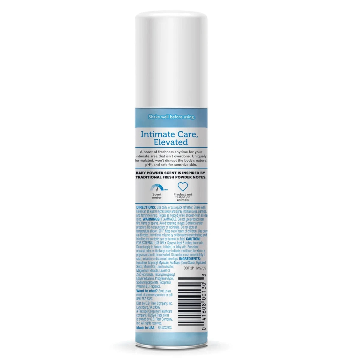 Summers Eve Feminine Deodorant Spray Baby Powder 2Oz (Pack of 24)