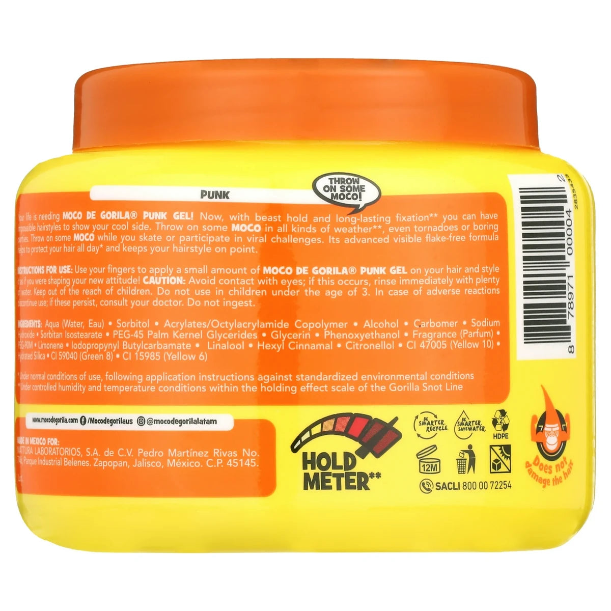 Moco De Gorila Punk Hair Gel 9.52Oz (Pack of 12)
