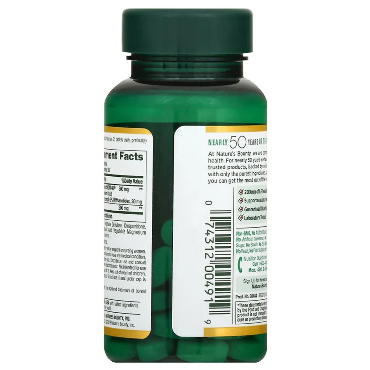 Natures Bounty Anxiety and Stress Relief Ashwagandha KSM-66 Tablets 0.16Oz -(Pack of 12)