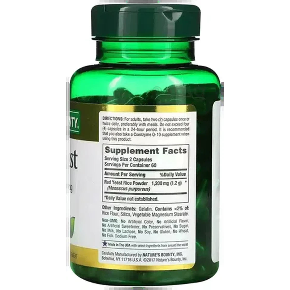 Natures Bounty Red Yeast Rice 600 Mg Capsules120 Ea 4Oz (Pack of 24)