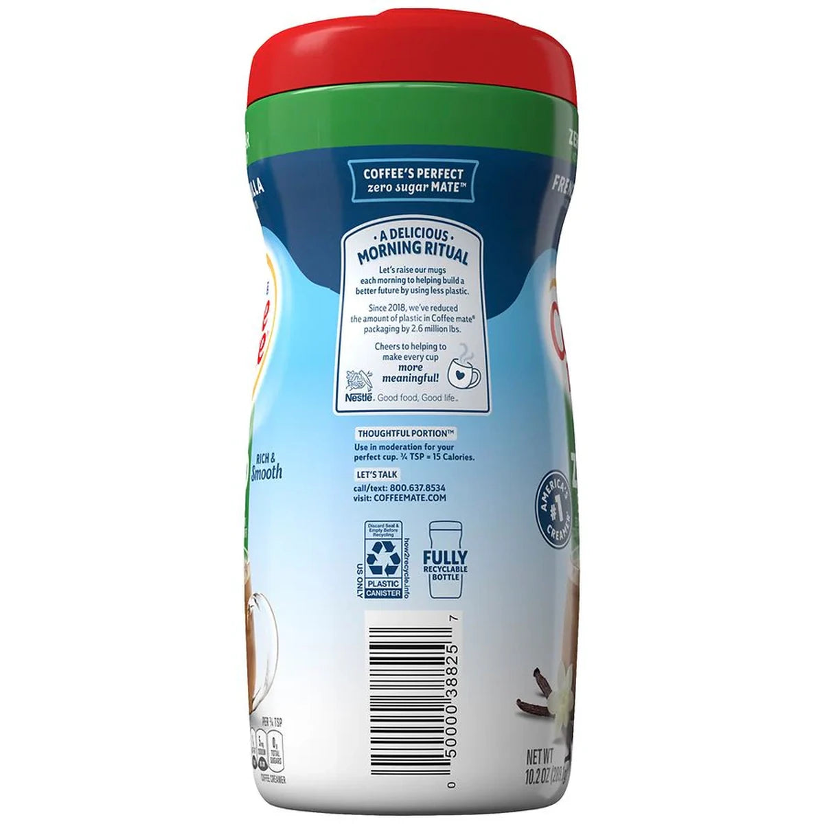 Nestle Coffee Mate Sugar Free French Vanilla Coffee Creamer 10.2Oz (Pack of 6)
