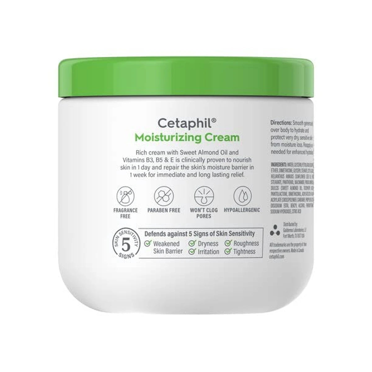 Cetaphil Moisturizing Cream for Dry to Very Dry Sensitive Skin 16Oz (Pack of 12)