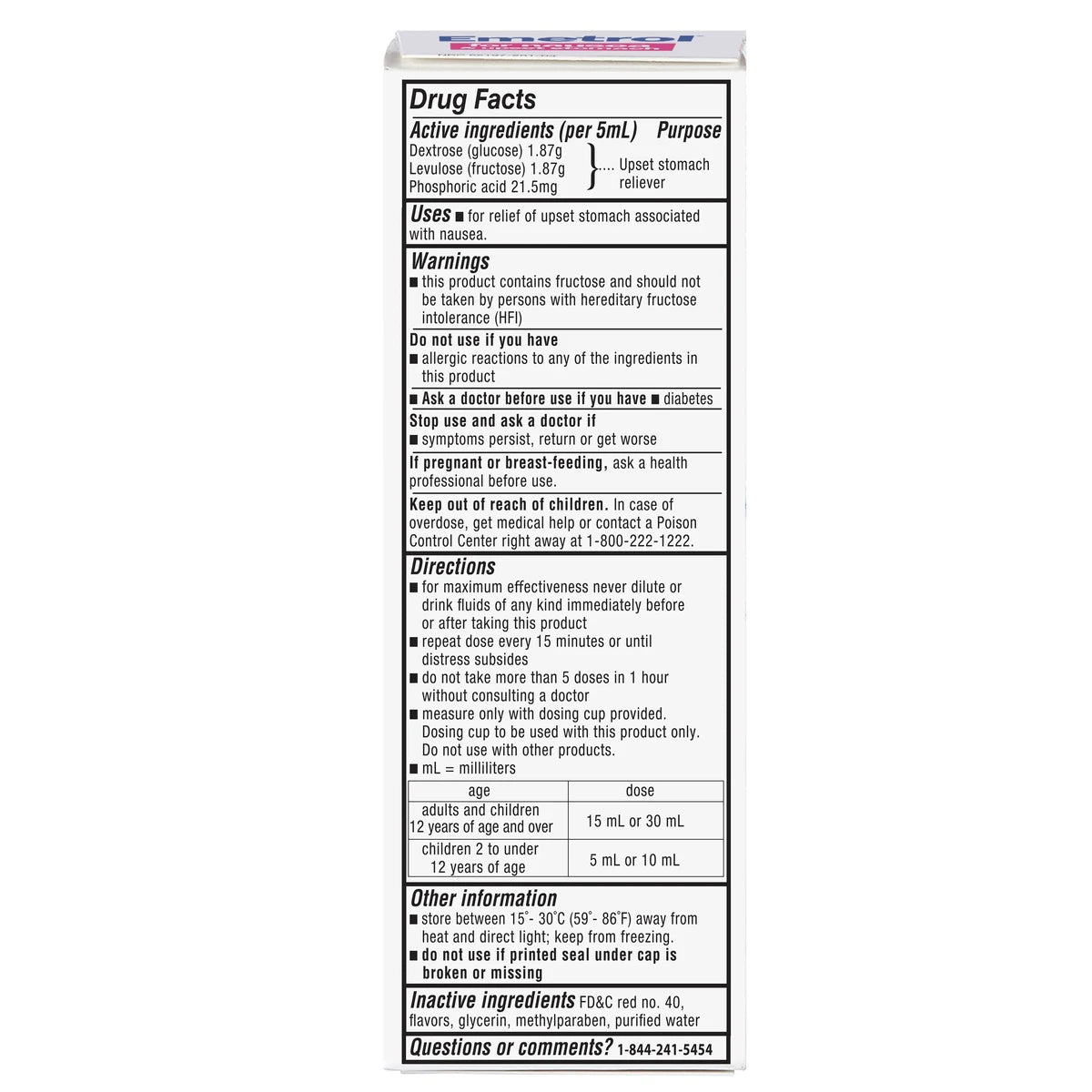 Emetrol For Nausea Cherry Flavor Syrup 4Oz (Pack of 24)