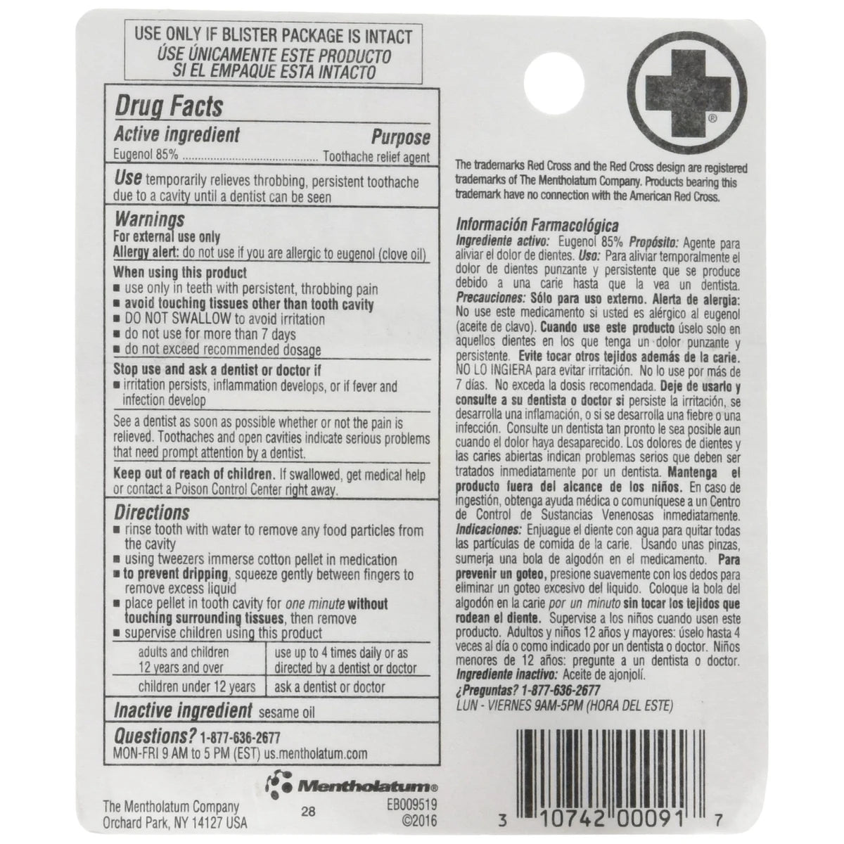 Red Cross Complete Medication Kit For Toothache1 Ea 0.1Oz (Pack Of 36)