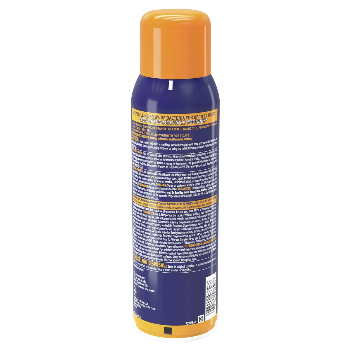 Microban 24 Hour Disinfectant Sanitizing Spray Citrus Scent 15Oz (Pack of 6)
