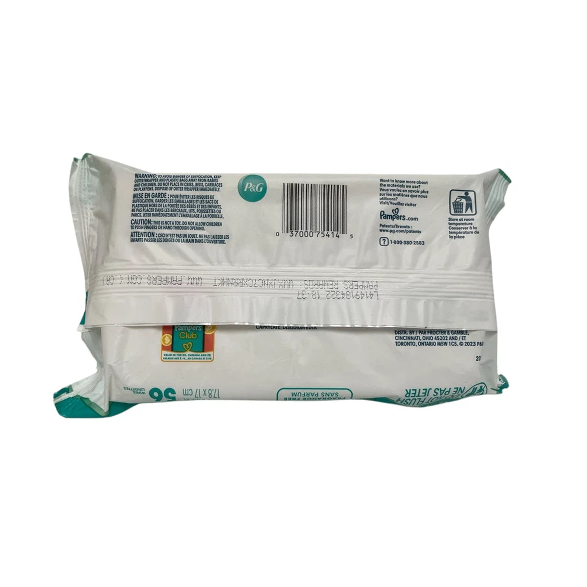 Pampers Aqua Pure Sensitive Baby Wipes 1X Pop Top 15.84Oz (Pack of 8)